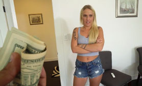 Blonde Thief is Lucky Because She's My Stepsister, Otherwise She Would Be in Prison, Not on My Cock